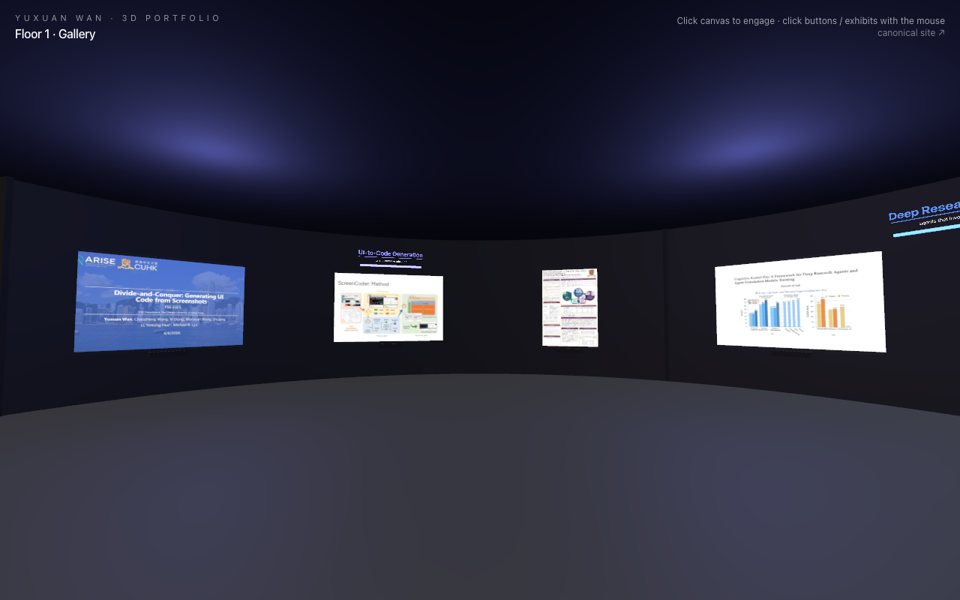 Interactive 3D Research Exhibition preview